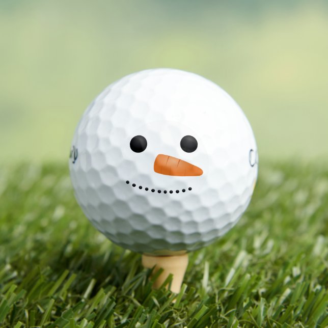 Balles De Golf Drôle Snowman Face Golfer Cadeau (T-shirt Insitu)