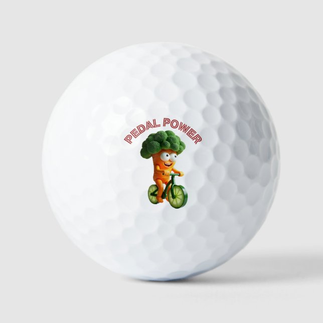Balles De Golf Drôle Veggie Rider (Recto)