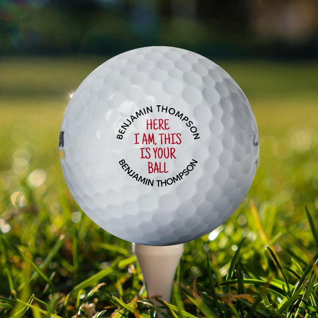 Balles de golf drôles perdues avec nom personnalis (Créateur téléchargé)