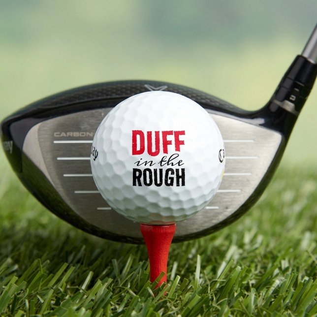 Balles De Golf Duff poétique drôle dans le Rough (Funny Duff in the Rough Golf Ball Cover Photo)