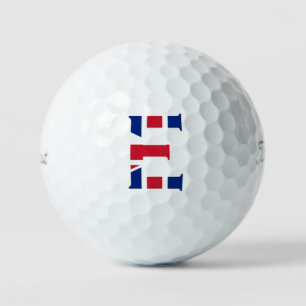 Balles De Golf E Monogramme superposé sur Union Jack Flag tpv1 gb
