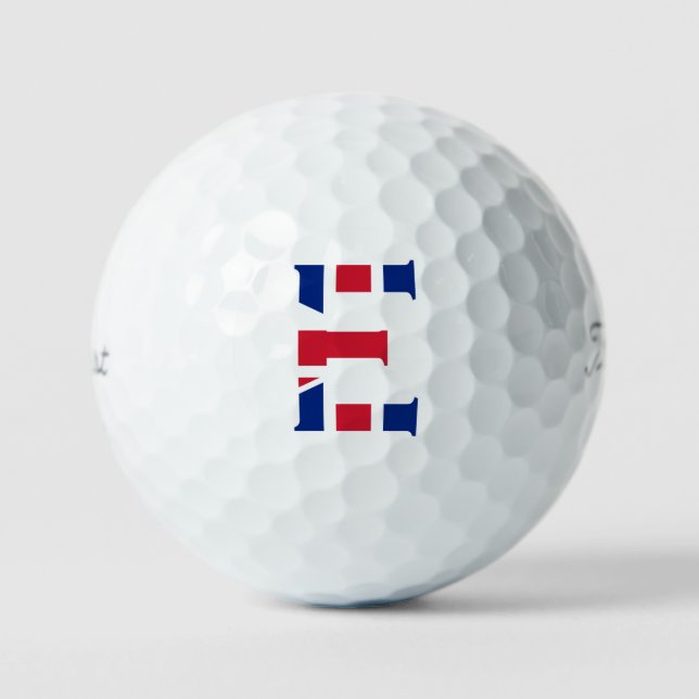 Balles De Golf E Monogramme superposé sur Union Jack Flag tpv1 gb (Recto)
