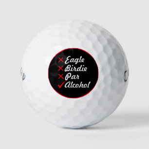 Balles De Golf Eagle Birdie Par Alcohol 2 Golf Humour