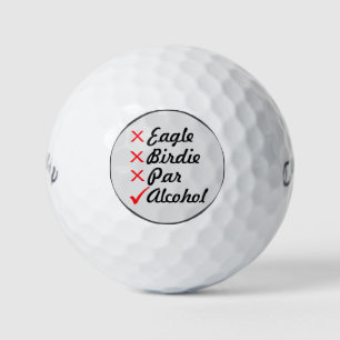 Balles De Golf Eagle Birdie Par Alcohol Golf Humour