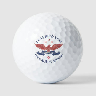 Balles De Golf Eagle's Wings Scripture Exodus 19:4 Red/Blue