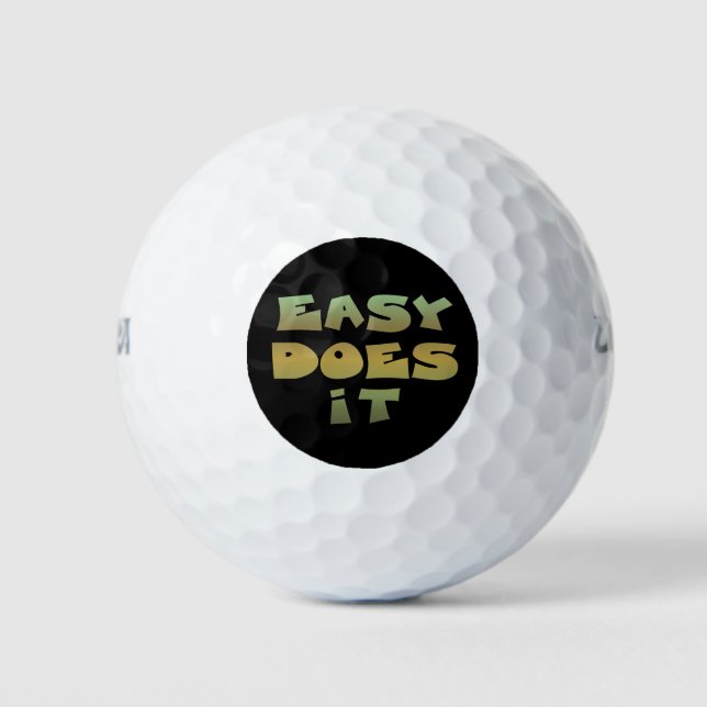 Balles De Golf Easy Do It Slogan Green Gold Golf (Devant)
