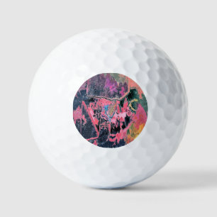 BALLES DE GOLF EAU DE FLUX ABSTRAITE