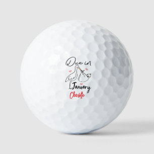 Balles De Golf Échéance En Janvier Mignonne Swan Portant Un Nouve