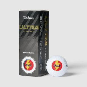 Balles De Golf Éclair de foudre jaune frappant le logo du nom per