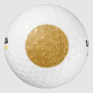 Balles De Golf Éclats de Parties scintillant d'or