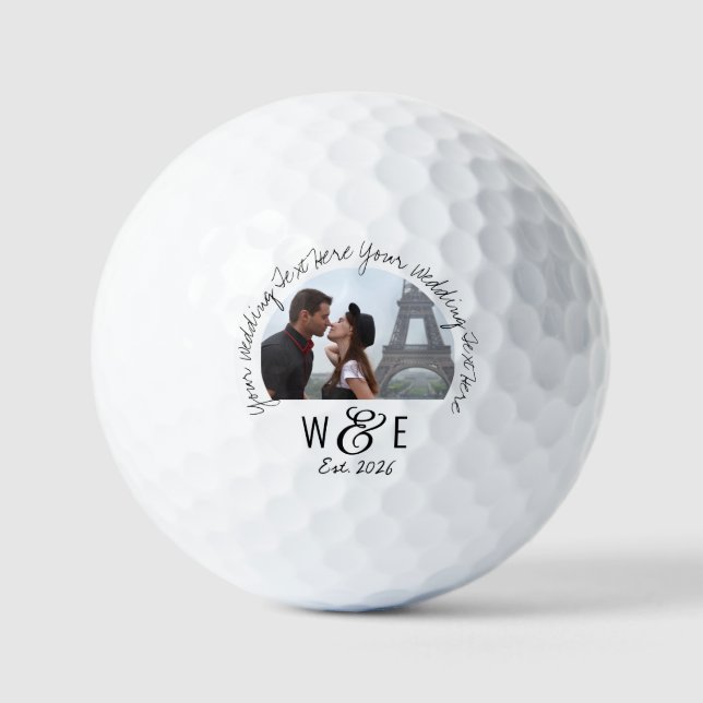 Balles De Golf Écriture Personnalisée Texte Golf Ball Mariage Fav (Recto)