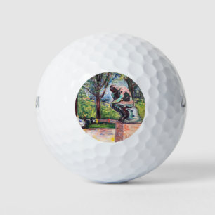 Balles De Golf Edvard Munch - Le penseur de Rodin