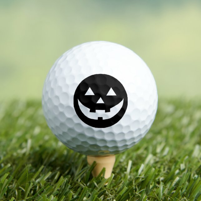 Balles De Golf Éffrayant noir Jack-o'-lantern drôle Halloween (T-shirt Insitu)