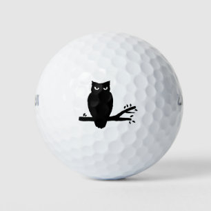Balles De Golf Éffrayant Owl Silhouette