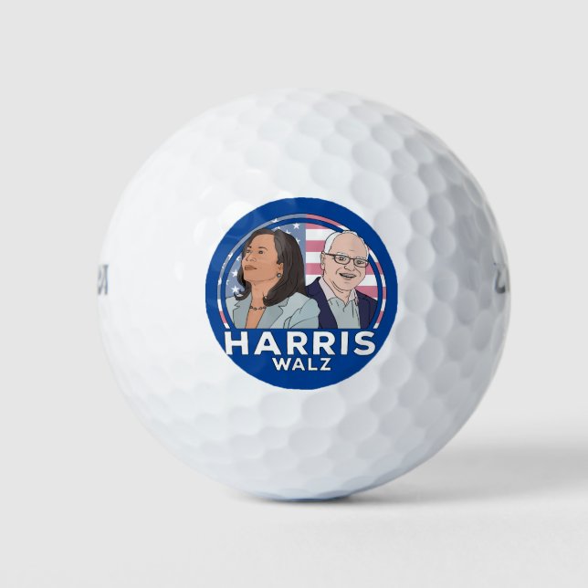 Balles De Golf Élection de Harris Walz (Devant)
