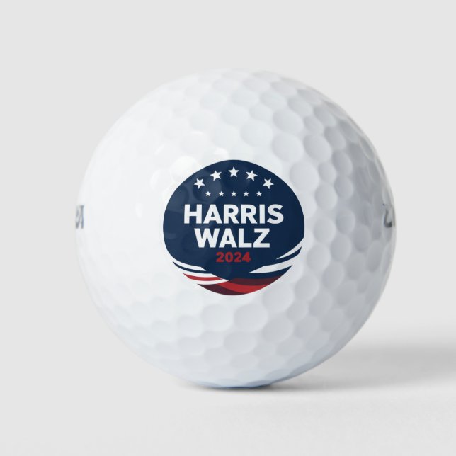 Balles De Golf Élection du bouton rétro pour les démocrates Harri (Devant)