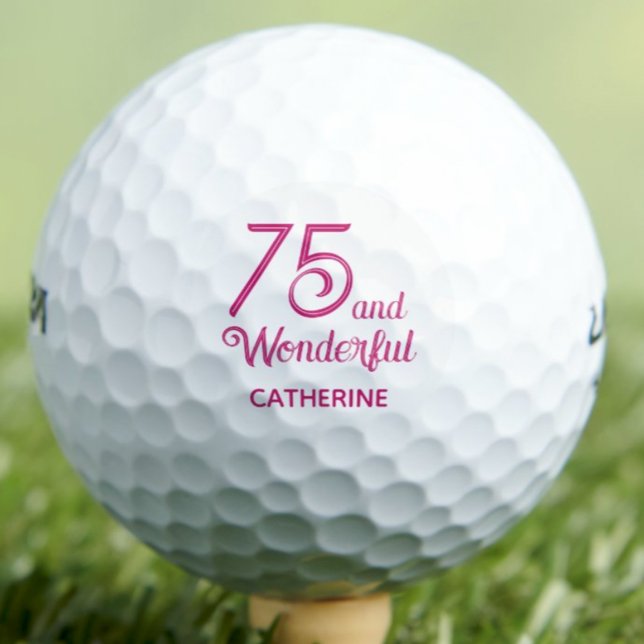 Balles De Golf Élégant 75e cadeau pour tante - Design de script r (Créateur téléchargé)