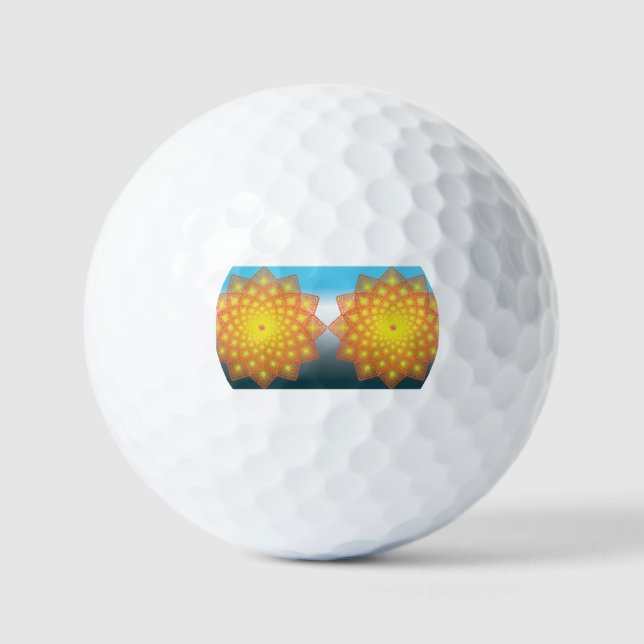 Balles De Golf Elegant Dark Red Geometric Pattern Stainless Steel (Recto)