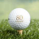 Balles De Golf Elégant Gold 80th & Legendary Birthday<br><div class="desc">Elégant Gold 80th & Legendary Birthday Golf Balls. Célébrez une étape vraiment légendaire avec cette élégante balle de golf de 80e anniversaire. Ce design est parfait pour honorer un être cher lors de sa journée spéciale. La disposition intemporelle et la finition faux métallique lui confèrent un look haut de gamme...</div>