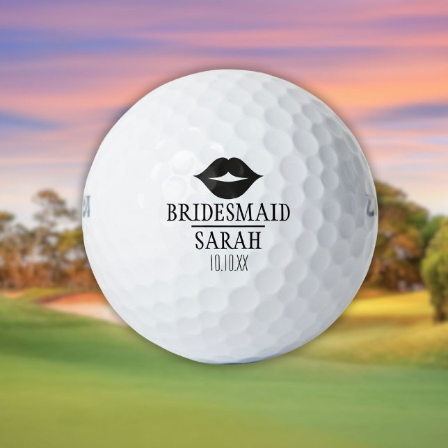 Balles De Golf Élégant Personnalisé Amusant Demoiselles d'Honneur (Custom Elegant Fun Bridesmaid Wedding Golf Balls)