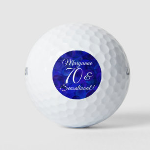 Balles De Golf Elégant Royal Blue 70 & Sensational Birthday Party