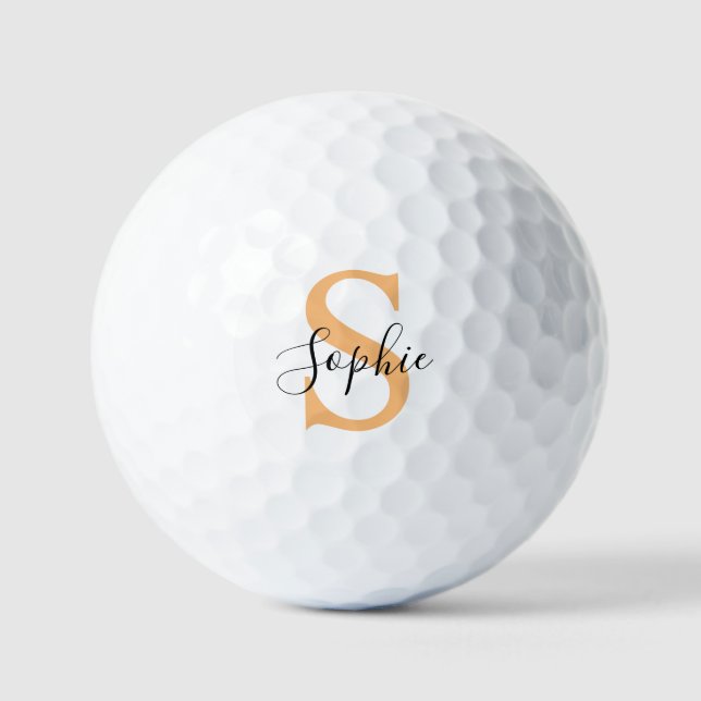 Balles De Golf Elegant Script Custom Name Personalized Gift (Recto)