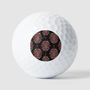 Balles De Golf éléments cachemire asiatique, motif vintage boho.