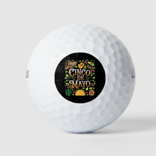 Balles De Golf Éléments de fête mignons de la fête Cinco De Mayo