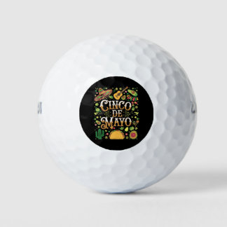 Balles De Golf Éléments de fête mignons de la fête Cinco De Mayo