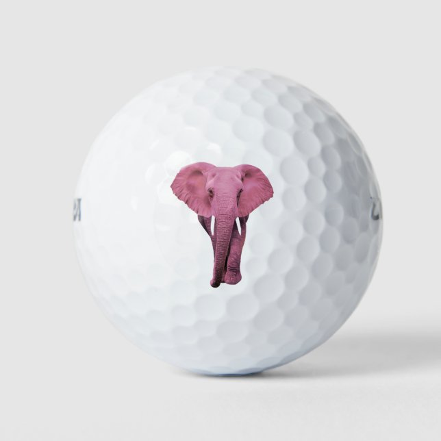 Balles De Golf Eléphant rose (Devant)