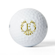 Emblème de monogramme d'huile d'or