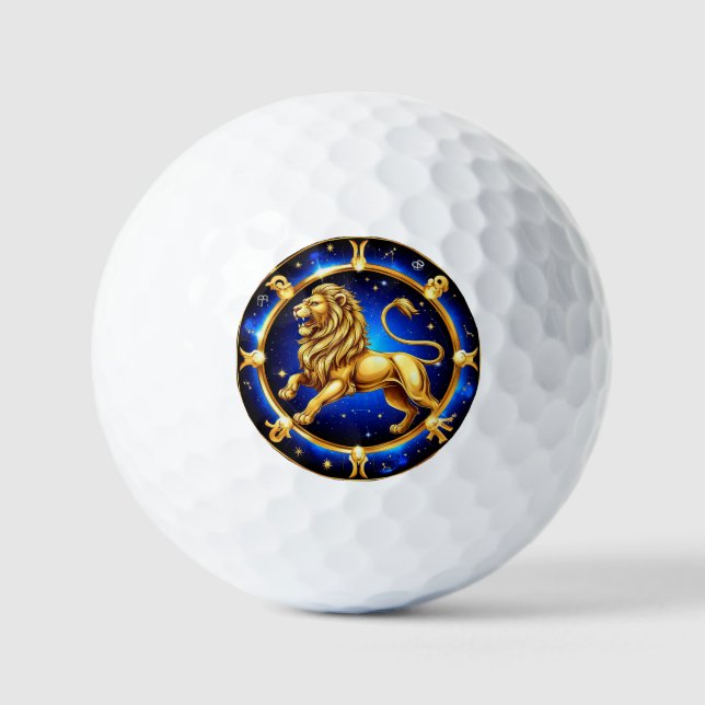 Balles De Golf Emblème du zodiaque Lion (Recto)