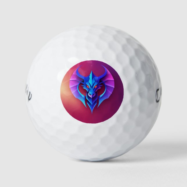 Balles de golf Emblème Neon Wyrm (Devant)