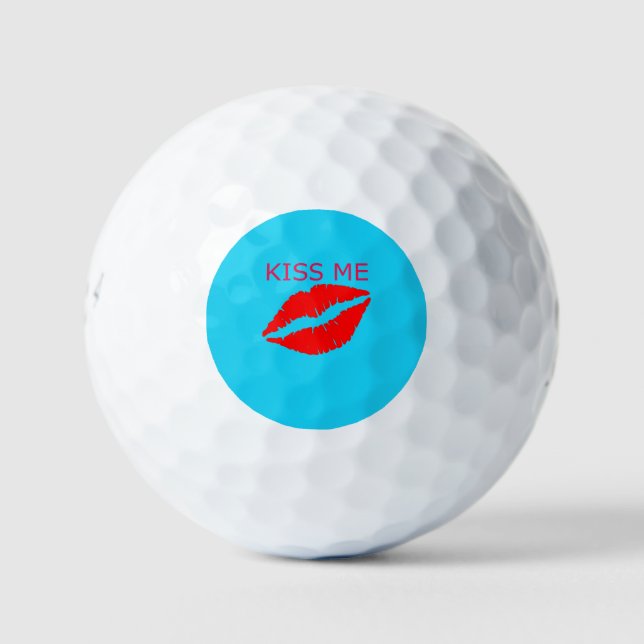 Balles De Golf Embrasse-moi (Devant)