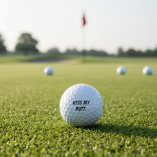 Balles De Golf 'Embrasse mon putt' Cadeau drôle et impertinent po