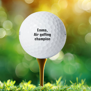 Balles De Golf 'Emma, Champion du Golf de l'Air', Drôle, Personna