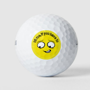 Balles De Golf Emoji Jaune Démissionné