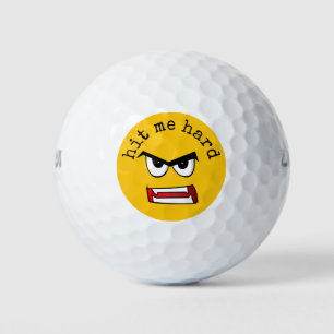 Balles De Golf Emoji Jaune Très En Colère