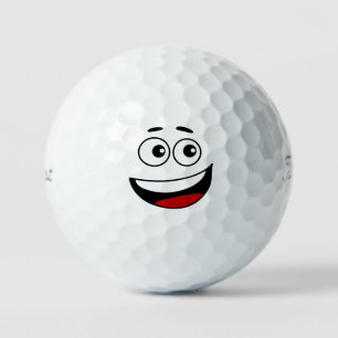 Balles De Golf Emoticon du visage souriant