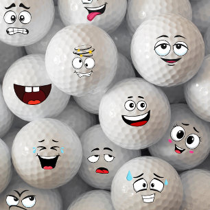 Balles De Golf Emoticon riant