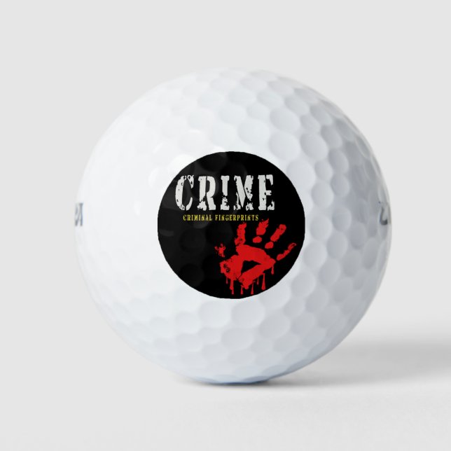 Balles De Golf empreintes digitales criminelles Golf Balls (Devant)