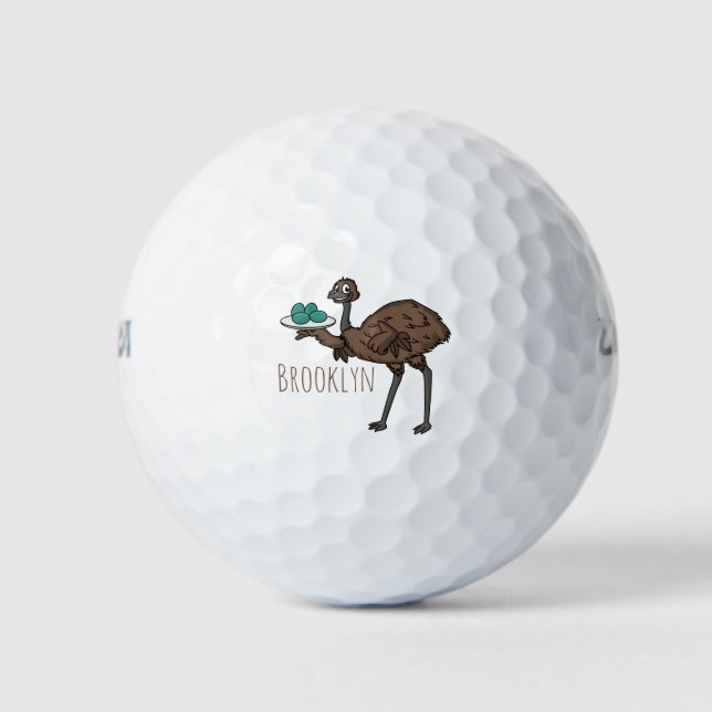 Balles De Golf Emu avec dessin animé d'oeufs (Devant)