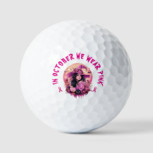 Balles De Golf En Octobre Nous Portons Une Sorcière D'Halloween R