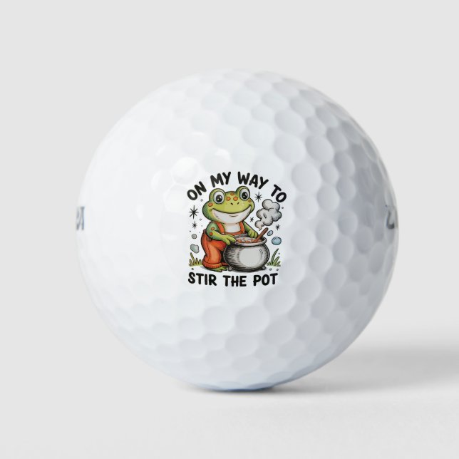 Balles De Golf En route pour remuer le pot drôle de grenouille sa (Devant)