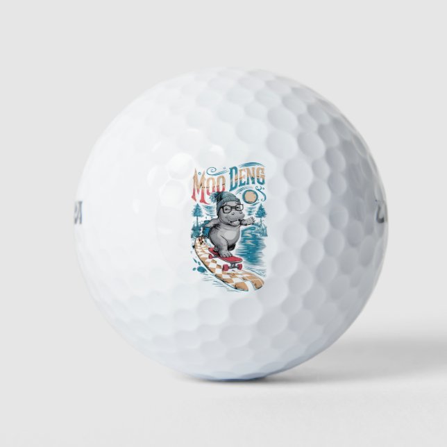 Balles De Golf Enchanter Moo Deng Hippo (Devant)