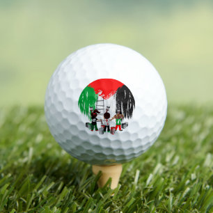 Balles De Golf Enfants de Gaza peignant le drapeau de la Palestin