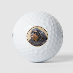 Balles De Golf English Toy Spaniel Peinture Animal Art original
