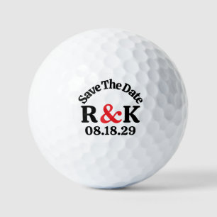 Balles De Golf ENREGISTRER LA DATE Initiales de monogramme et esp