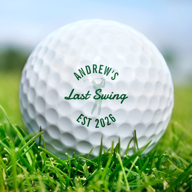 Balles De Golf Enterrement de vie de garçon de golf dernier swing (Créateur téléchargé)