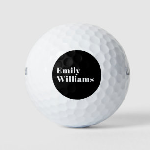 Balles De Golf Entreprise de marque moderne noir et blanc